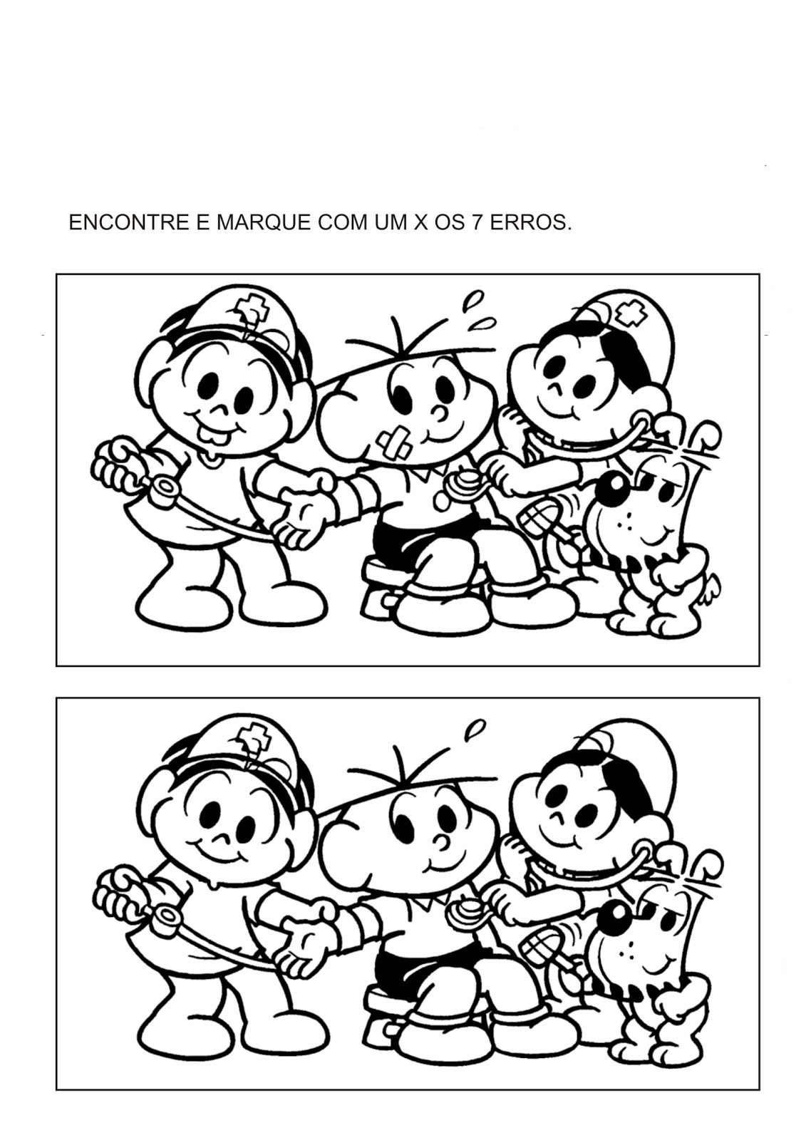 Desenho de Jogo dos 7 erros Chico Bento para colorir - Tudodesenhos