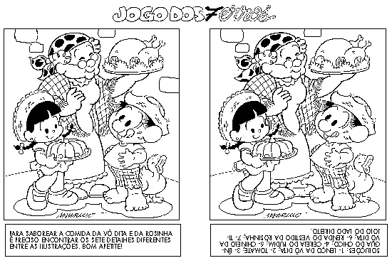 Jogo dos 7 erros para colorir - Tudodesenhos