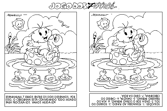 Desenho de Jogo dos 7 erros Monica para colorir - Tudodesenhos