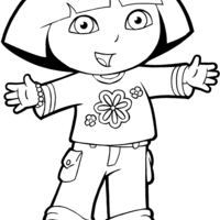 Desenho de Dora para colorir