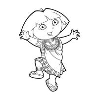 Desenho de Egípcia Dora Aventureira para colorir