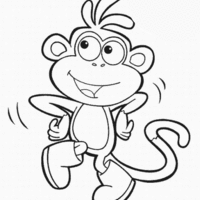 Desenho de Macaco Botas para colorir