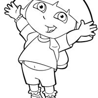 Desenho de Menina Dora Aventureira para colorir