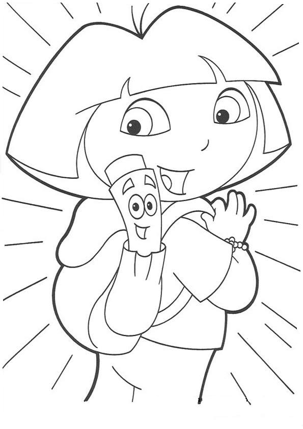 Desenho de Dora Aventureira médica para colorir - Tudodesenhos