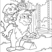 Desenho de Personagens da Dora Aventureira para colorir