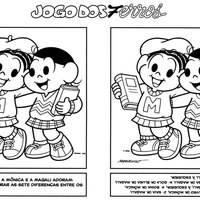 Desenho de Jogo dos 7 erros escola para colorir