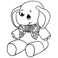 Desenho de Elefante de brinquedo para colorir