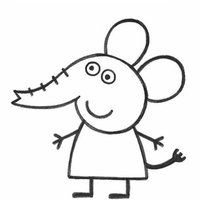 Desenho de Emily, amiga de Peppa Pig para colorir