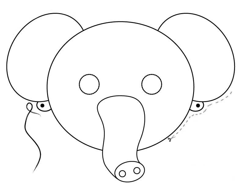 Mascara de carnaval elefante