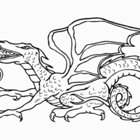 Desenho de Língua do dragão para colorir
