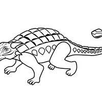 Desenho de Anquilossauro para colorir