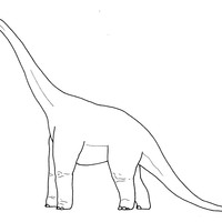 Desenho de Branquiossauro para colorir