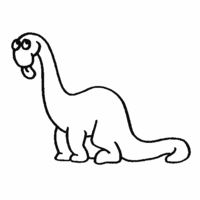 Desenho de Dinossauro vergonhoso para colorir