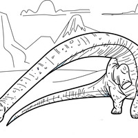 Desenho de Brontossauro para colorir