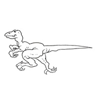 Desenho de Dinossauro correndo para colorir