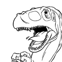 Desenho de Dinossauro gritando para colorir