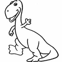 Desenho de Dinossauro infantil para colorir