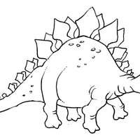 Desenho de Dinossauro triste para colorir