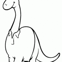 Desenho de Dinossauro com roupa para colorir