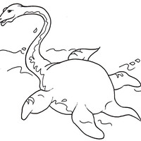 Desenho de Dinossauro marinho para colorir