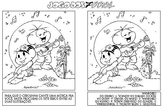 Jogo dos 7 erros para colorir - Tudodesenhos