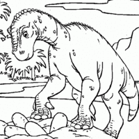 Desenho de Ovos de dinossauro para colorir