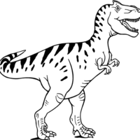 Desenho de T-Rex caminhando para colorir