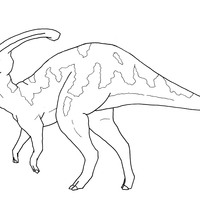 Desenho de Parasaurolophus para colorir