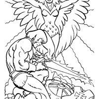 Desenho de She-ra e He-man para colorir