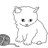 Desenho de Gatinho fofinho para colorir