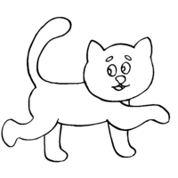 Desenho de Gato atrapalhado para colorir