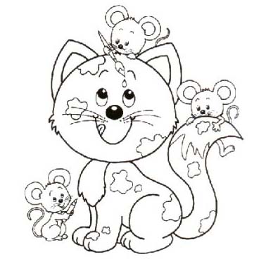 Desenho de Gato e rato para colorir  Desenhos para colorir e imprimir  gratis