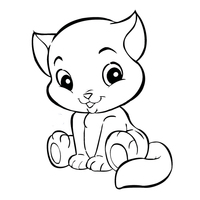 Desenho de Gato engraçadinho para colorir