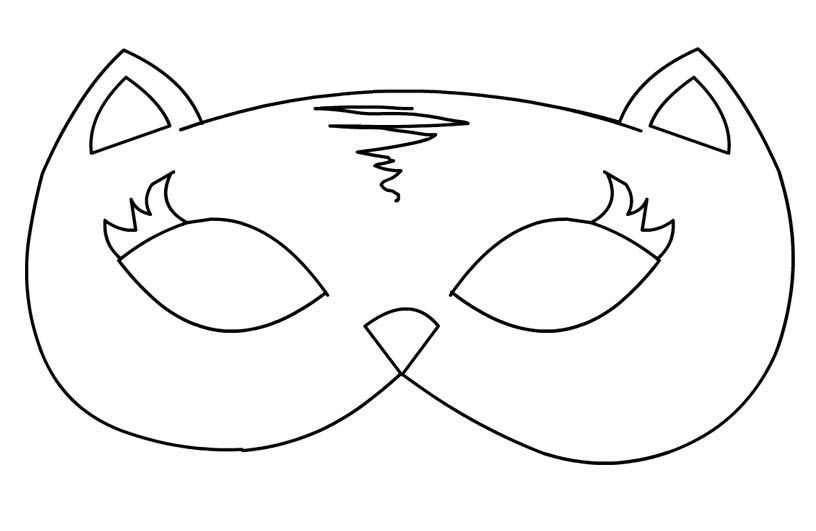 Mascara de carnaval gato
