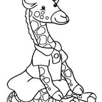 Desenho de Girafa fofa para colorir