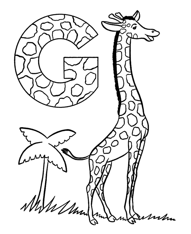 Letra g de girafa