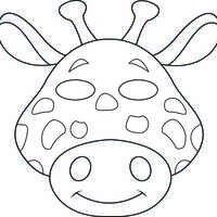 Desenho de Máscara de girafa para colorir