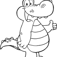 Desenho de Crocodilo para colorir