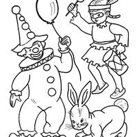 Desenho de Fantasias de carnaval para colorir