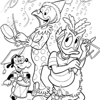 Desenho de Margarida e amigos no carnaval para colorir