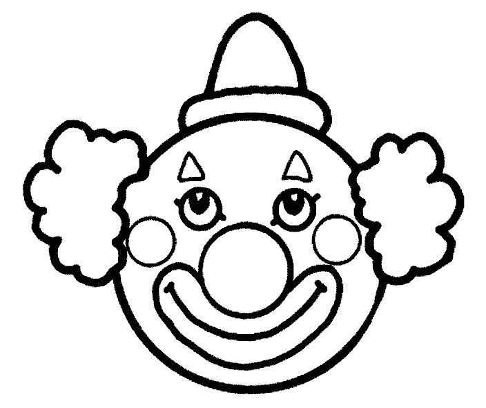 Desenho de Máscara de palhaço para colorir - Tudodesenhos