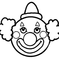 Desenho de Máscara de palhaço para colorir