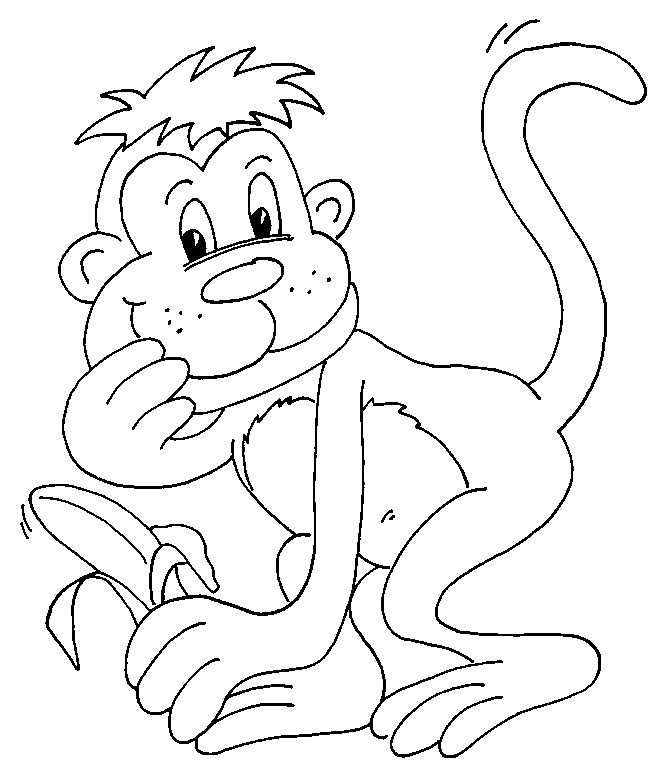 Macaco descascando banana