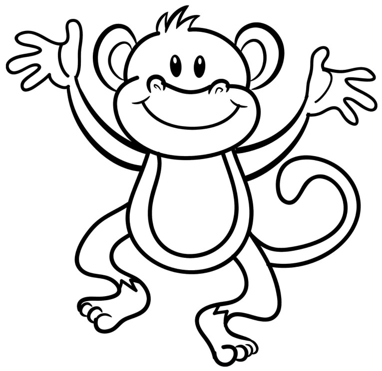 Desenho de Macaco engraçado para colorir Tudodesenhos