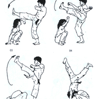 Desenho de Golpes importantes de capoeira para colorir