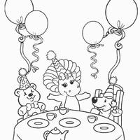Desenho de Aniversário de Baby Bop para colorir