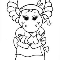 Desenho de Baby Bop cozinheira para colorir