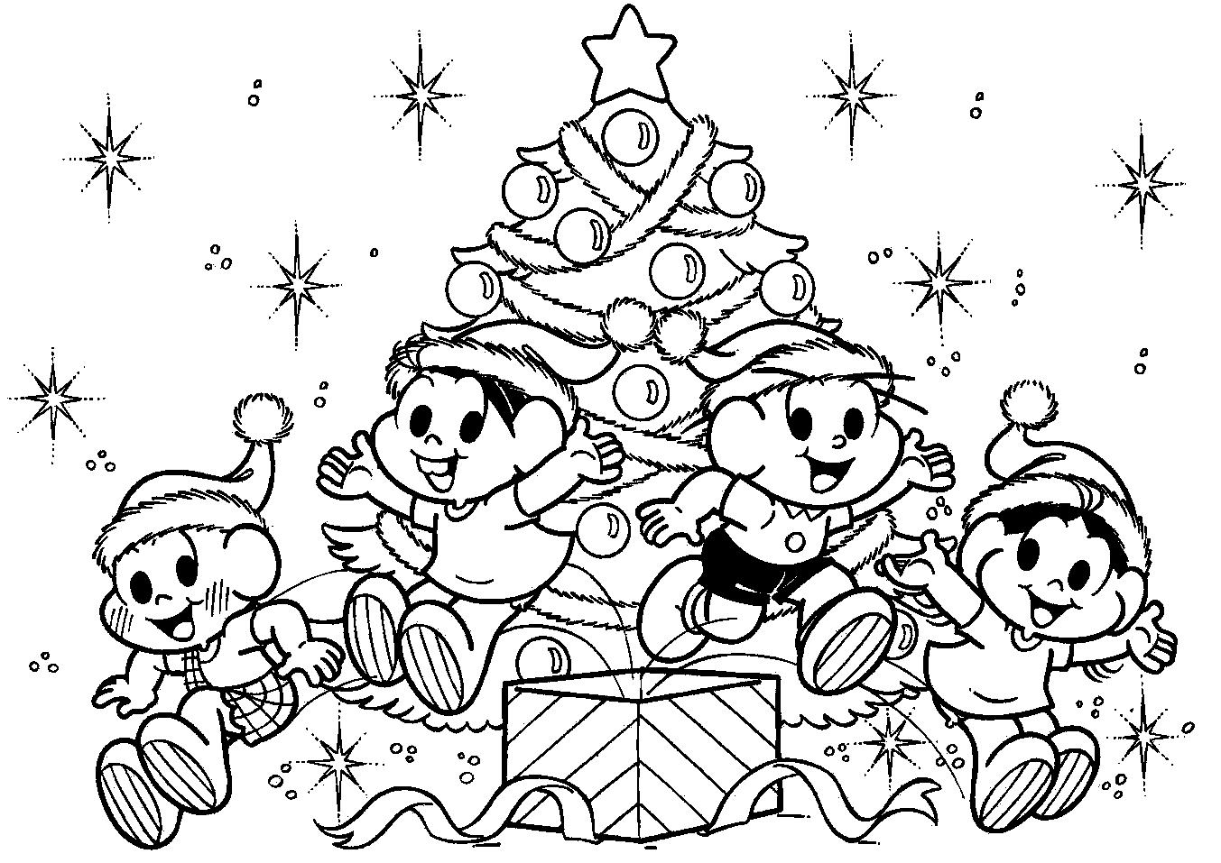 CANTINHO DA MAMI: DESENHOS DE NATAL - TURMA DA MÔNICA - PARA COLORIR.