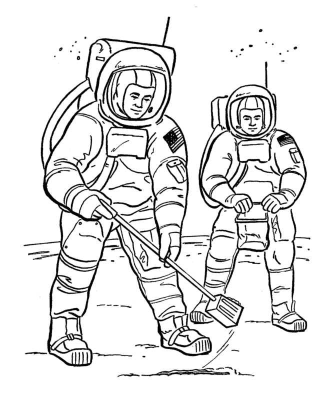 Astronautas em outro planeta