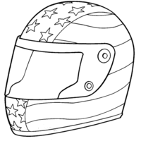 Desenho de Capacete de motociclista para colorir